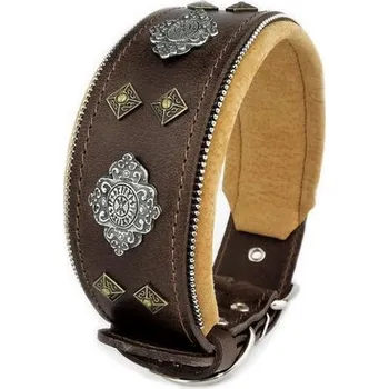 Obojek pro psa Obojek pro psa Bestia Collars Aztec hnědý Velikost: M