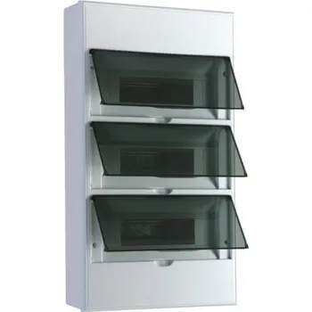 Rozvaděč Metalka Majur rozvodnice 36mod. na omítku, průhledná dvířka