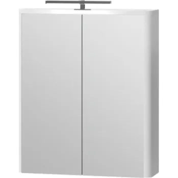 Zrcadlo Lavedo Livorno White Structure 60 zrcadlová skříňka do koupelny s LED osvětlením