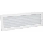 Lakovaná krbová mřížka s rámečkem a síťovinou uzaviratelná 170x490 bílá