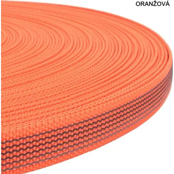 Vodítko pro psa RAK-Brno Stopovačka pogumovaná - oranžová Délka: 0,2 m, Ucho: Ano, Šířka: 20 mm