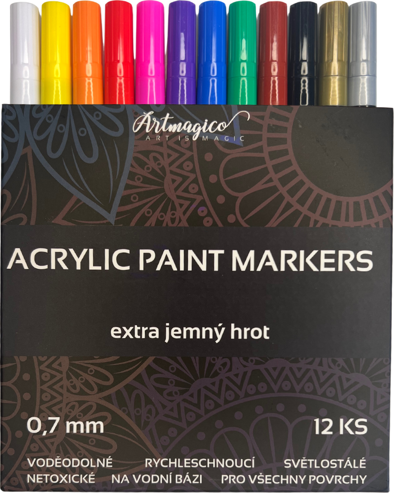 Artmagico Acrylic markers with extra fine tip 42 pcs - Artmagico