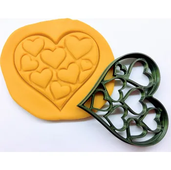 Zahradní dekorace Valentýnské vykrajovátko #14 srdce plné srdíček