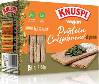 Trvanlivě pečivo Knuspi Vegan Protein Crispbread BIO 150 g dýně