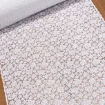Ubrus PVC / štola DUTCH 2927, krajka, růžička bílá, š.50cm (metráž)