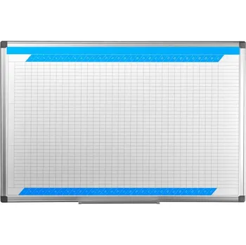 Kancelářský nábytek Bílá magnetická tabule Bi-Maya Plan lakovaná 90x60, ALU rám