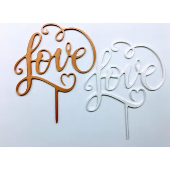 Dortová svíčka Zápich - LOVE#1 (bílá, černá, červená, zlatá)