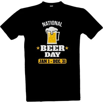 Pánská móda Tričko s potiskem Beer day, když pivní den je každý den pánské