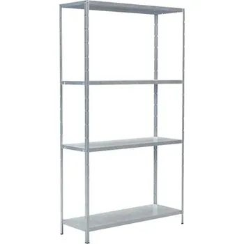 Dílenský regál Kovový regál Schulte 4500-V 1800x1000x350 mm, 4 police, nosnost 340 kg, pozinkovaný