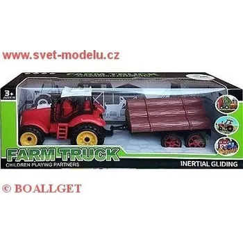 Hračka Dickie TRAKTOR S PŘÍVĚSEN S KLÁDAMI 610970