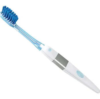 Elektrický zubní kartáček Recenze Ionickiss Original hlavice Extra soft modrý