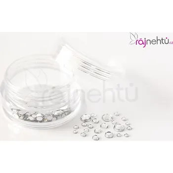 Kamínky v dózičce - čiré, mix velikostí