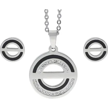 Souprava šperků Doria Set šperků z oceli stříbrný K028