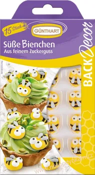 Jedlá dekorace na dort Günthart Cukrová dekorace včelky 15 ks