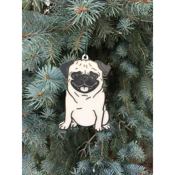 Vánoční dekorace Vánoční ozdoba MOPS #4