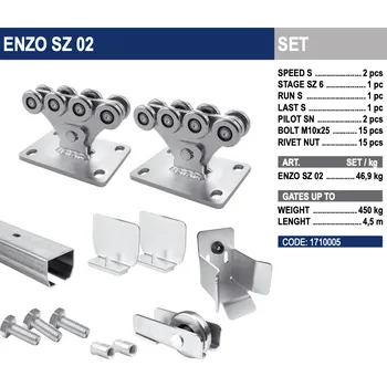 CAIS KIT ENZO SZ 02 sada pro samonosnou bránu do 4,5m průjezdu