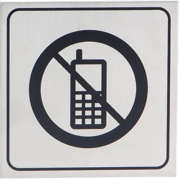 Dveřní kování COBRA PIKTOGRAMY Provedení: ZÁKAZ TELEFONOVÁNÍ, Povrch: IN - nerez