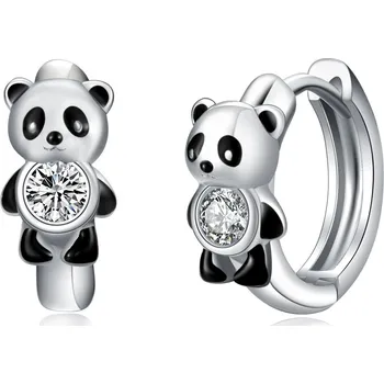 Náušnice Olivie Stříbrné náušnice PANDA 5881 Ag 925; ≤2,6 g.