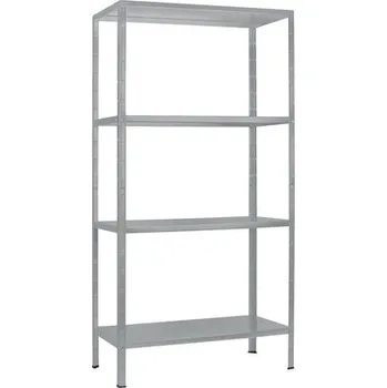 Dílenský regál Kovový regál Schulte R7100-04-09 2000x1000x500 mm, 4 police, nosnost 280 kg, granit