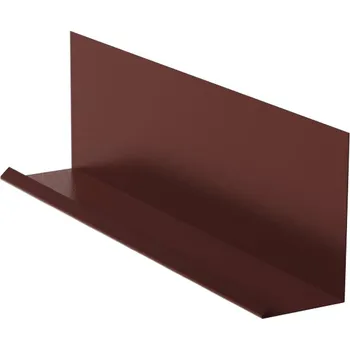 Plech Lemování zdí pro kombinaci s krycí lištou RŠ 200, 1 bm, Český hliník, Hnědá RAL 8017
