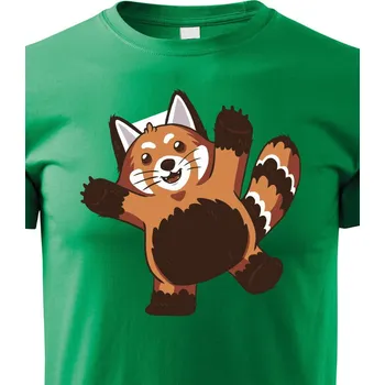 Chlapecké tričko Dětské triko Červená panda, Barva Zelená, Velikost 110 cm/4 roky, Canvas Dětské tričko Bezvatriko.cz 1075