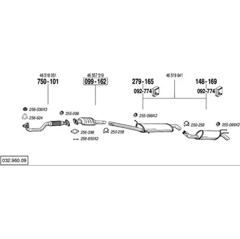 Katalyzátor katalyzátor výroba AS/BM Bosal 99-162A
