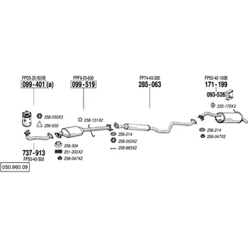 Katalyzátor katalyzátor výroba AS/BM Bosal 99-401A