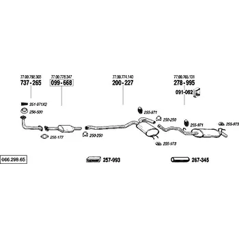 Katalyzátor katalyzátor výroba AS/BM Bosal 99-668A