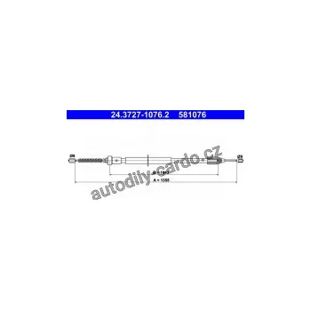 Auto-moto Lanko ruční brzdy ATE 24.3727-1076 (AT 581076)