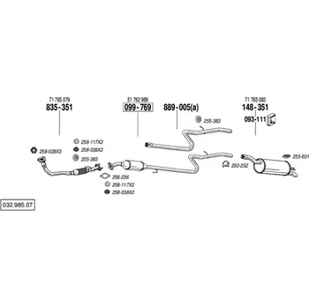 Katalyzátor katalyzátor výroba AS/BM Bosal 99-769A