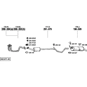 Katalyzátor katalyzátor výroba AS/BM Bosal 99-384A