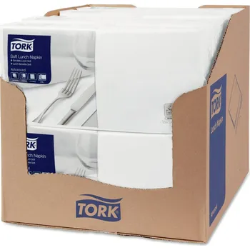 Papírový ubrousek Tork jemný bílý obědový ubrousek