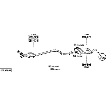 Katalyzátor katalyzátor výroba AS/BM Bosal 99-524A