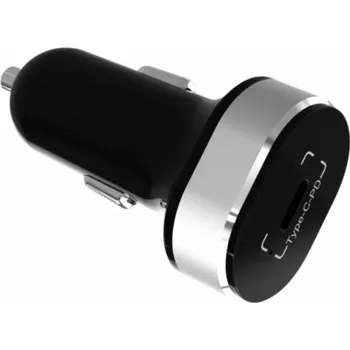 Winner Adaptér do auta WG USB-C PD 20W + Lightning kabel 1m - černý, 8591194099588