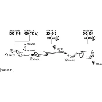 Katalyzátor katalyzátor výroba AS/BM Bosal 90-144A