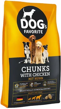 Krmivo pro psa Dog´s Favorite Adult Chunks with Chicken 15 kg