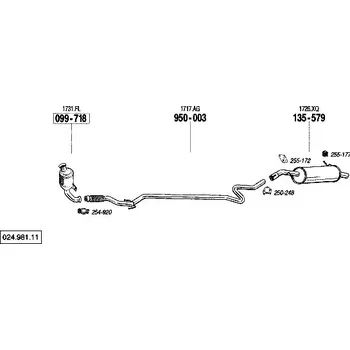 Katalyzátor katalyzátor výroba AS/BM Bosal 99-718A