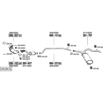 Katalyzátor katalyzátor výroba AS/BM Bosal 90-163A