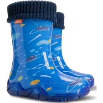 Chlapecké holínky Demar STORMER LUX PRINT KOSMOS dětské zateplené holínky Velikost: 26