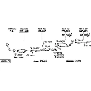 Katalyzátor katalyzátor výroba AS/BM Bosal 99-451A