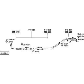 Katalyzátor katalyzátor výroba AS/BM Bosal 99-819A