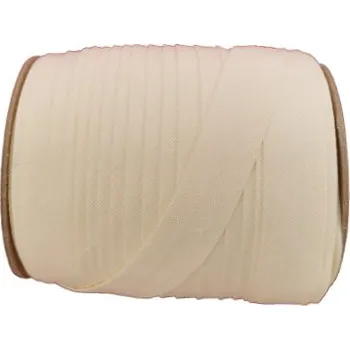 Šikmý proužek bavlněný šíře 18 mm zažehlený vanilkový