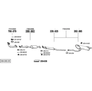 Katalyzátor katalyzátor výroba AS/BM Bosal 99-863A