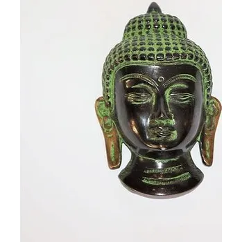 BUDDHA maska, bronz/ zelená patina