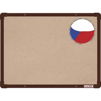Kancelářský nábytek Textilní nástěnka boardOK 60x45 - hnědá