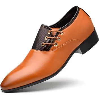 Pánské polobotky Polobotky s kontrastním jazykem MaFen Barva: Žlutá, Velikost: 47