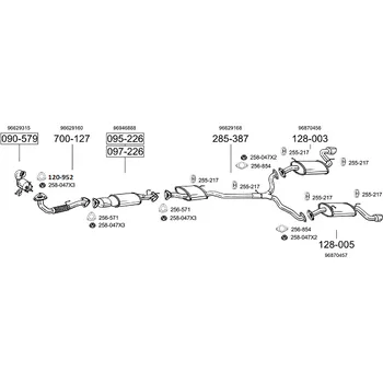 Katalyzátor katalyzátor výroba AS/BM Bosal 90-579A