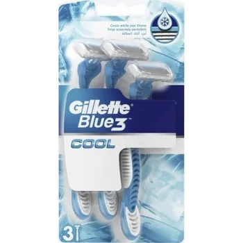 Sprchový gel Gillette Blue3 Holící strojek 3ks Ice Cool