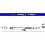 Tažné lanko, ovládání spojky ATE 24.3728-0329.2