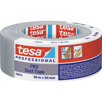 Izolační páska tesa Duct Tape PRO 74613-00003-00 instalatérská izolační páska šedá (d x š) 50 m x 50 mm 1 ks